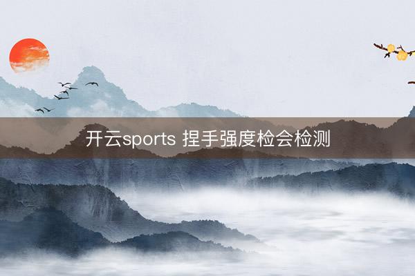 开云sports 捏手强度检会检测