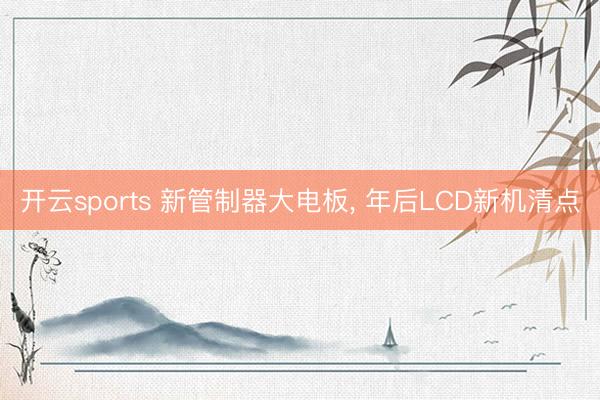 开云sports 新管制器大电板， 年后LCD新机清点